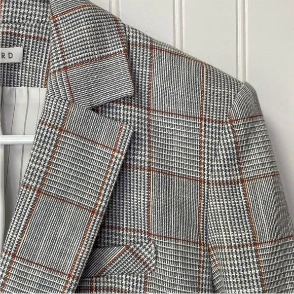 $698 Veronica Beard Schoolboy Dickey Jacket Blazer Plaid pearlized buttons sz 8 - Picture 14 of 15